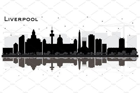 Liverpool City Skyline Silhouette | City skyline silhouette, City ...