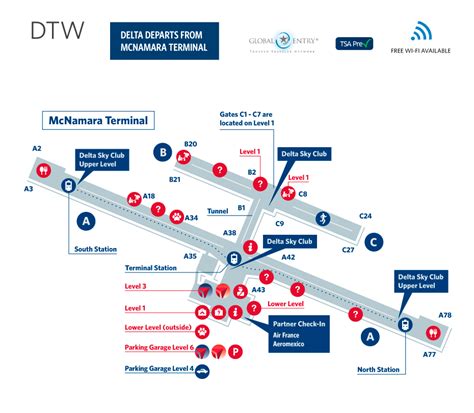 Detroit Airport Map Delta - Map Of New Hampshire