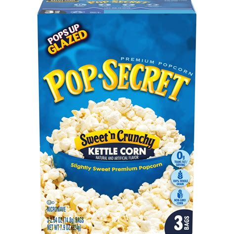 Pop Secret Popcorn, Sweet 'n Crunchy Kettle Corn Microwave Popcorn, 2. ...