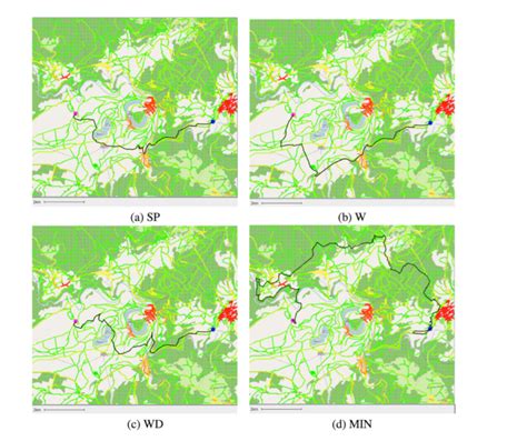 Results using different routing. All edges in the graph are classified ...