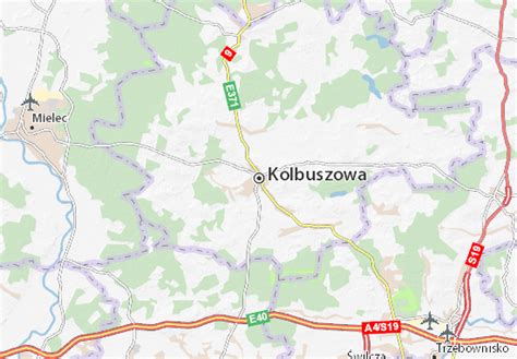 Map of Kolbuszowa - Michelin Kolbuszowa map - ViaMichelin