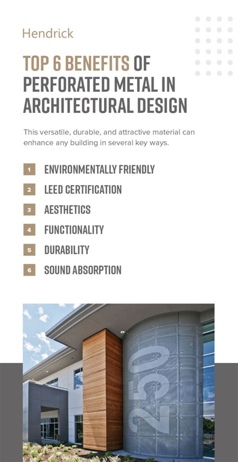 Top 6 Benefits of Perforated Metal in Architectural Design | Hendrick Manufacturing