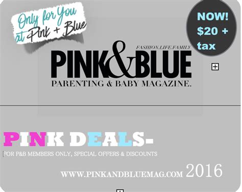 P&B PINK DEALS CARD COMING SOON! - Pink and Blue Magazine