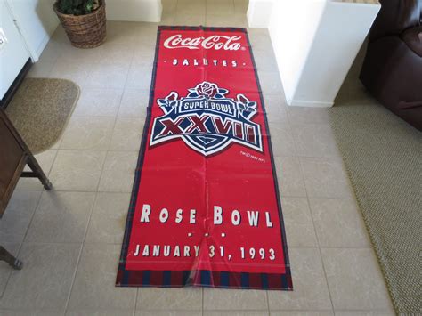 Lot Detail - Huge 1993 Super Bowl 27 Banner Dallas Cowboys vs. Buffalo Bills Coca Cola 8' x 3'