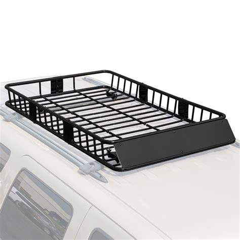 64" Universal Black Roof Rack Cargo with Extension Car Top Luggage ...