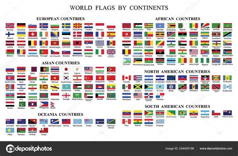 World Flag Collection World Flags Continents World Countries Flags ...