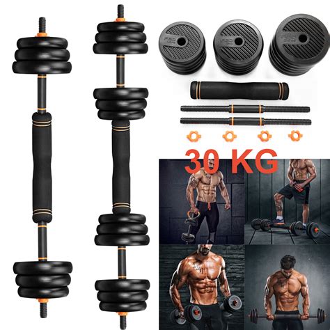 35KG Dumbbell Set, Adjustable Dumbbells Barbell Set Dumbbells Kit ...