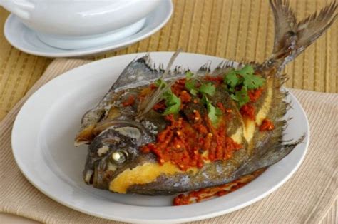 Black Pomfret with Special Sambal Sauce - Kuali