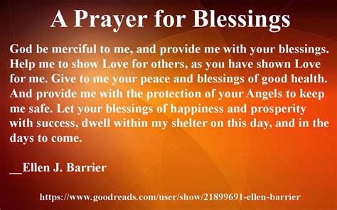 A prayer for God's blessings and protection for daily needs. Prayer For ...