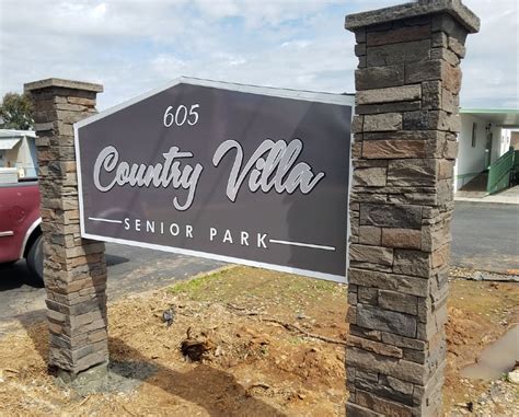 DIY Outdoor Business Sign Idea - Country Villa Senior Park- GenStone