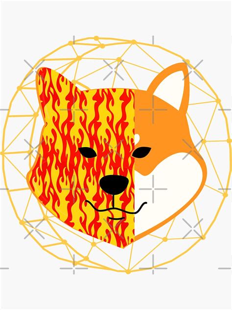 "Shiba Inu Crypto Burn - Half Burn" Sticker by harijomk | Redbubble