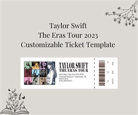 a ticket for taylor swift the eras tour