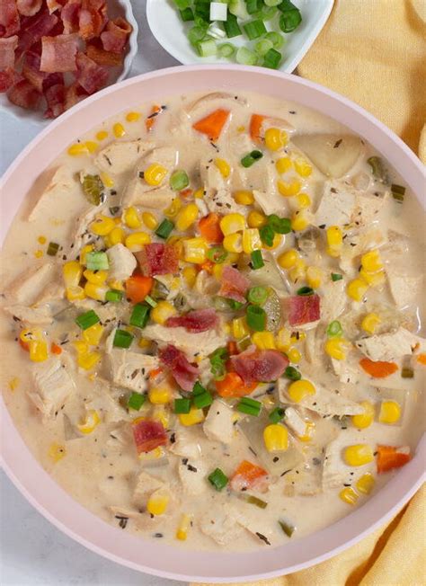 Creamy Slow Cooker Chicken Corn Soup | AllFreeSlowCookerRecipes.com