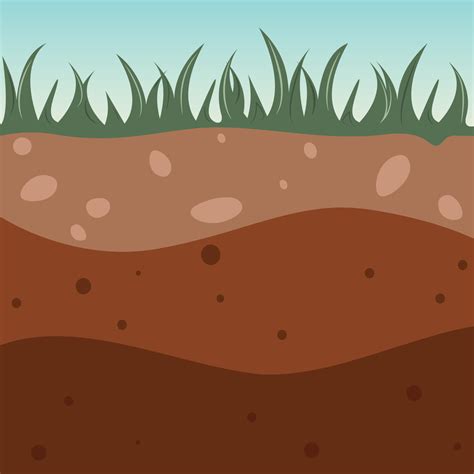 Cartoon vector illustration of a soil horizon and grass 12786689 Vector Art at Vecteezy