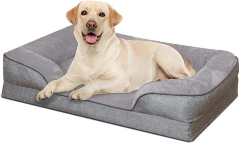 Amazon.com : Heeyoo Waterproof Orthopedic Dog Bed, Large Memory Foam Pet Beds Pillow with ...