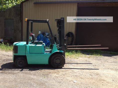 Mitsubishi Forklift 5000 Lb Works Great