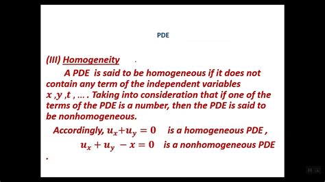 Partial differential equations classifications (PDE 1) - YouTube