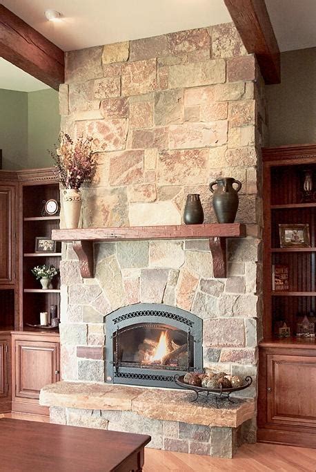 Photos of river rock fireplaces