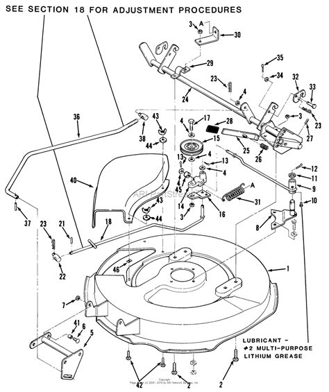 Toro 42-11B501, 211-5 Tractor, 1989 Parts Diagram for 30" MOWER DECK