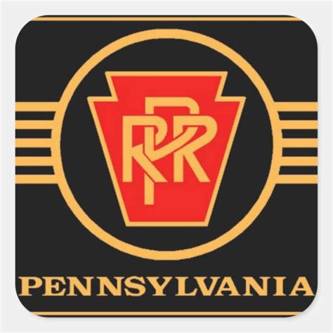 Pennsylvania Railroad Logo, Black & Gold Sticker | Zazzle.com