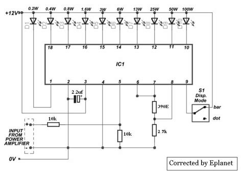 VU meter with LM3915 - Measuring_and_Test_Circuit - Circuit Diagram ...