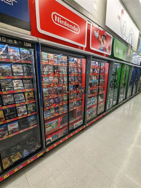 Video Game Console Section at Walmart Editorial Photography - Image of ...