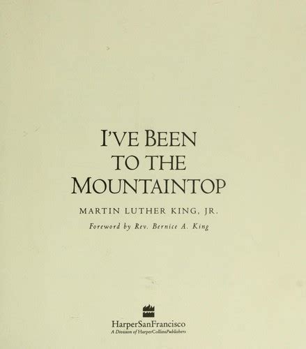 I've been to the mountaintop by Martin Luther King Jr. | Open Library