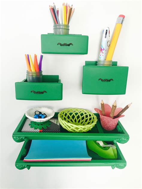 Fun desk shelves that are stylish and loaded with upcycle saavy | MyFixitUpLife #ad # ...