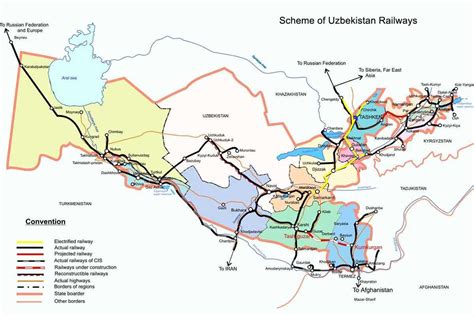 Kazakhstan railway map - Kazakhstan train map (Central Asia - Asia)