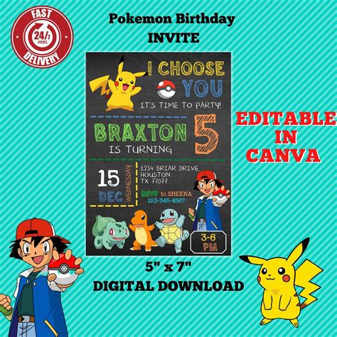 Pokemon Party, Pokemon Birthday, Printing Services, Online Printing, I Choose You, Photo Lab ...