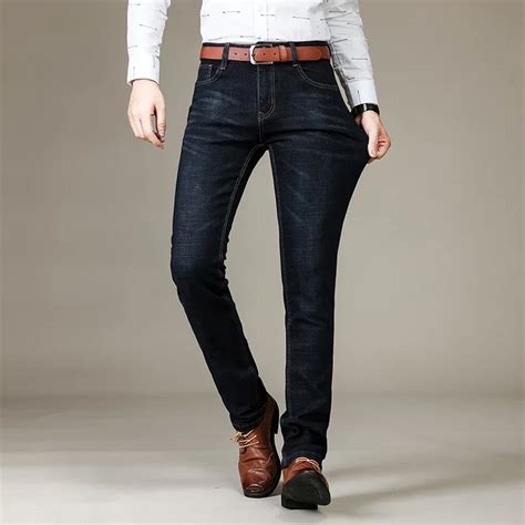 Aliexpress.com : Buy Men's Jeans 2018 Mens Black Jeans Slim Fit Stretch ...