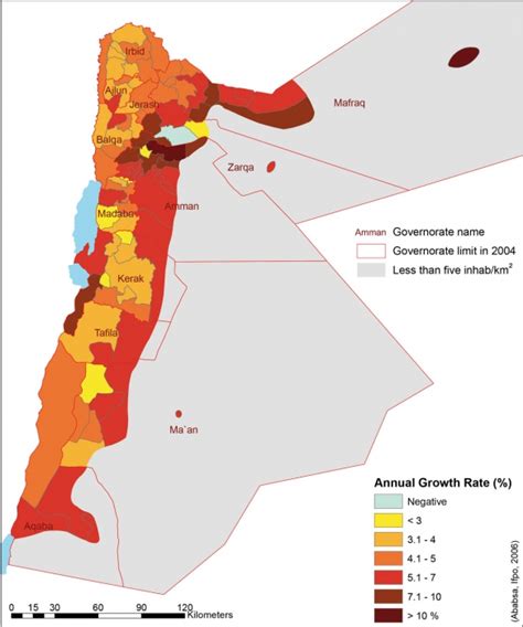 Atlas of Jordan - Changes in the Regional Distribution of the Population - Presses de l’Ifpo