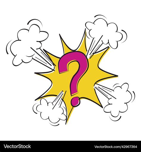 Comic question mark cartoon Royalty Free Vector Image