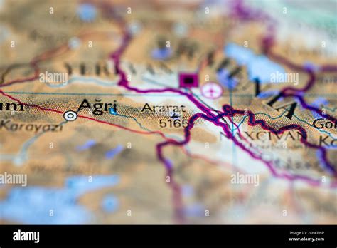 Map of mount ararat hi-res stock photography and images - Alamy