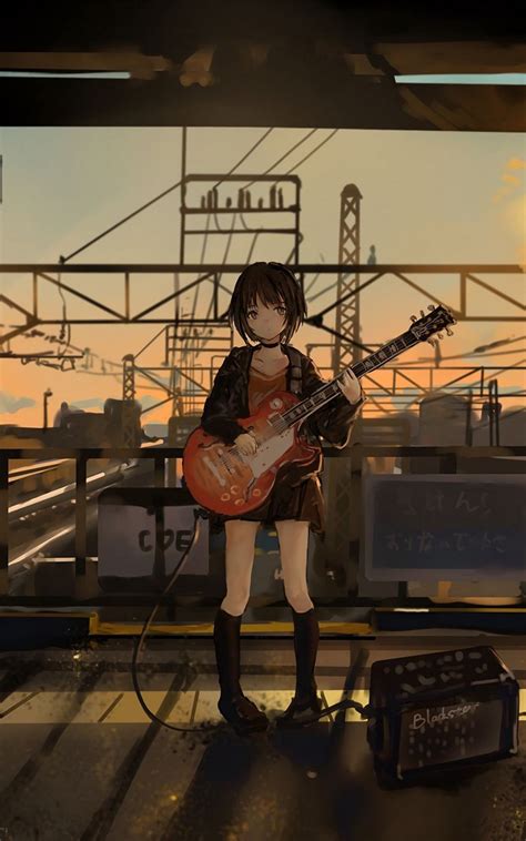 #anime #art #electricguitar #girl #guitar #musician #Anime. Read more: https://wallpapershd.info ...