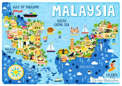 Map of Malaysia Illustration and Design on Behance