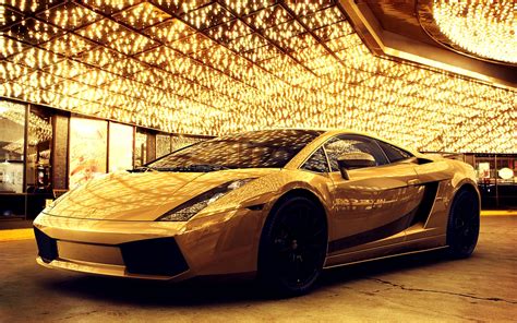 papel pintado dorado lamborghini - papel pintado de oro del coche ...