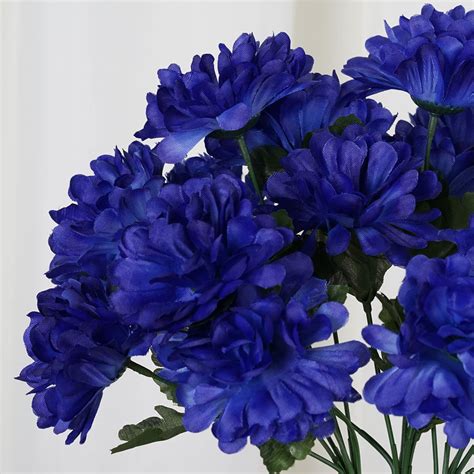 84 Silk Chrysanthemum - Navy Blue | Silk Flowers Factory