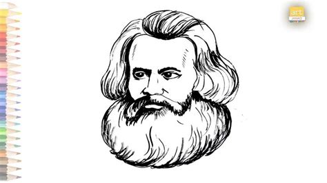 Karl Marx Drawing || How to draw Karl Marx Drawing easy step by step ...