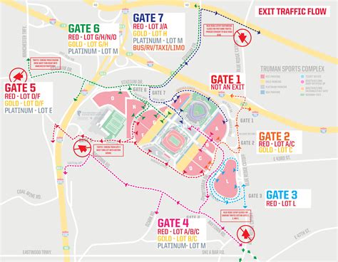 Arrowhead Stadium Map | Color 2018