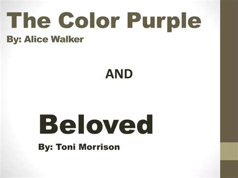 PPT - The Color Purple By: Alice Walker PowerPoint Presentation, free download - ID:5552028