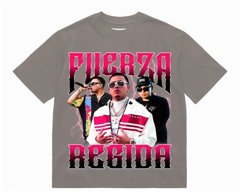 Fuerza Regida Png / Shirt Design, Ready to Print, Bootleg T Shirt Design, Vintage Design, Hiphop ...