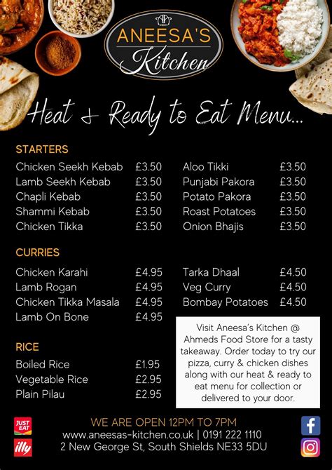 View Menus | Aneesas Kitchen Menus