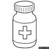 Medicine Bottle Coloring Page  Easy Drawing Guides sketch template