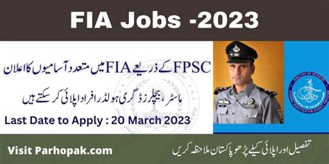 FIA careers - Parho Pakistan