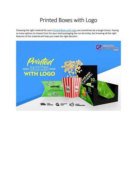 Printed Boxes with Logo by Custom Packaging Boxes - Issuu