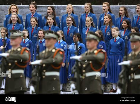 The Mount Sackville choir sing during a ceremony to mark the Battle of the Somme Centenary at ...