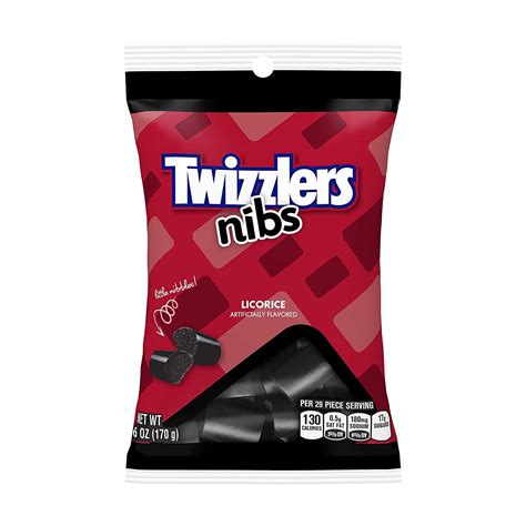 TWIZZLERS Licorice Candy, Black Licorice Nibs, 6 Ounce (Pack of 12) - Walmart.com