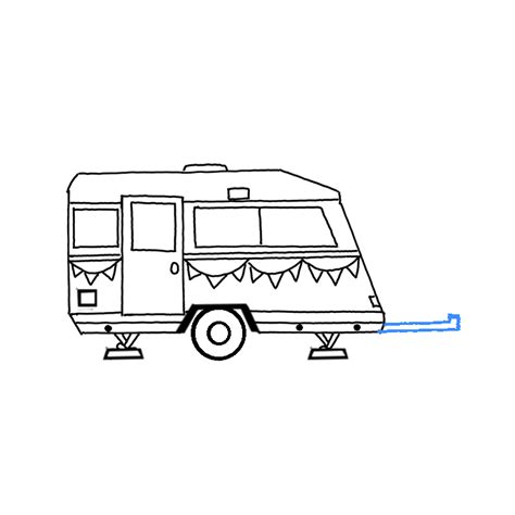 How to Draw a Caravan - Step by Step Easy Drawing Guides - Drawing Howtos