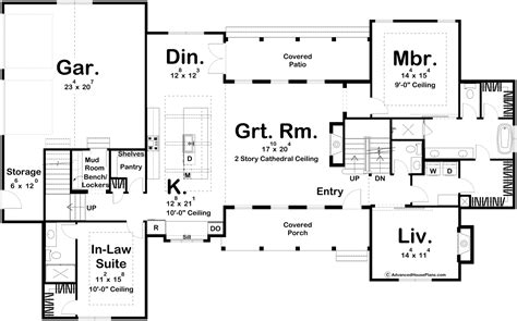 1.5 Story 5 Bedroom Modern Farmhouse plan with In-law Suite Farmhouse Style House Plans, Modern ...
